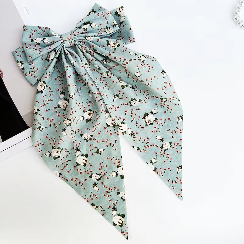 Wholesale Small Floral Bow Duck Bill Hairpin